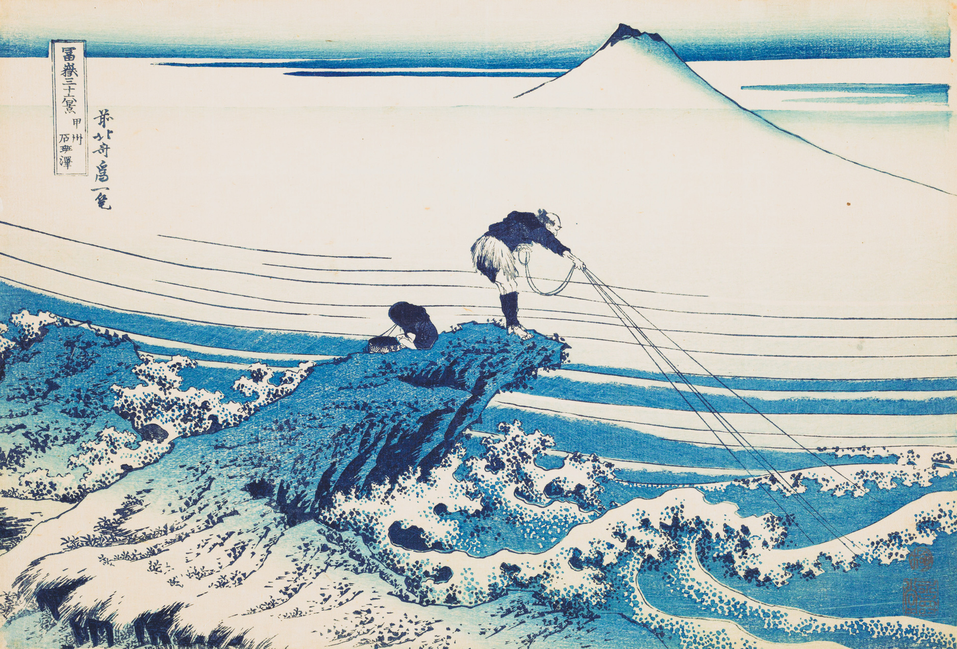 Kajikazawa in Kai Province (Koshu Kajikazawa) by Katsushika Hokusai, ca. 1830-32. Courtesy of The Metropolitan Museum.